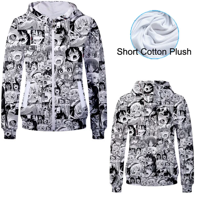 2019 Unisex Cotton Hooded Sweatshirt Anime Aheigao Uniform 3D Hoodies Cute Cartoon Cosplay Costume Hoodies