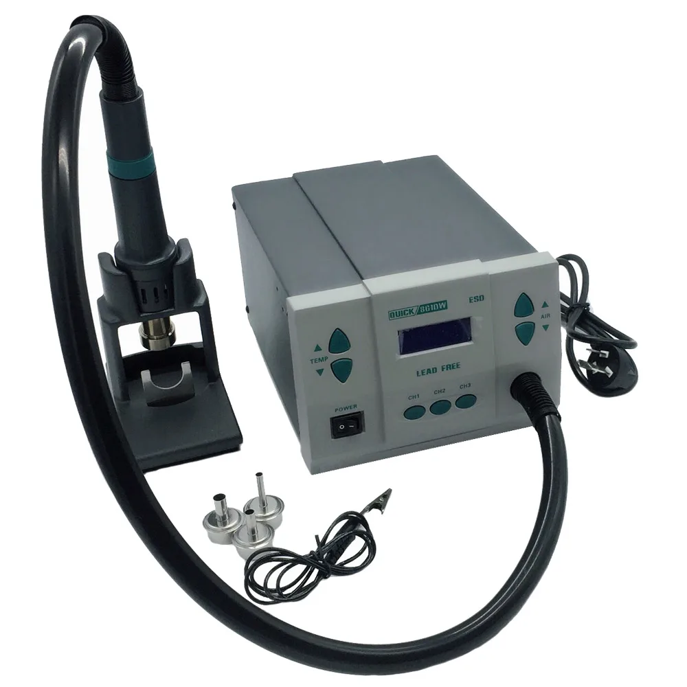 

PHONEFIX 110V 220V 1000W QUICK 861DW Lead Free Hot Air Rework Station for Cell Phone Repair Soldering BGA Rework Station