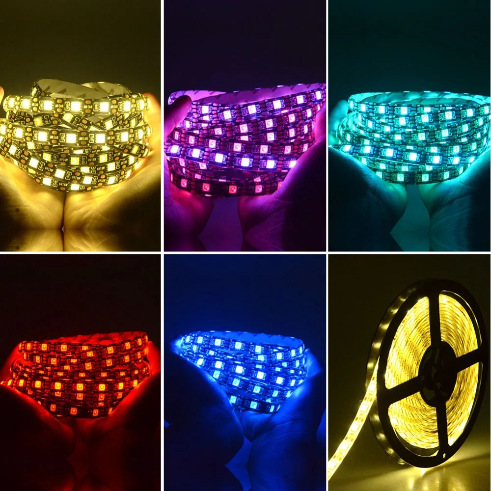 DC 5V USB Светодиодная лента 5050 3528 RGB ТВ фоновое освещение 60 светодиодов/м с мини