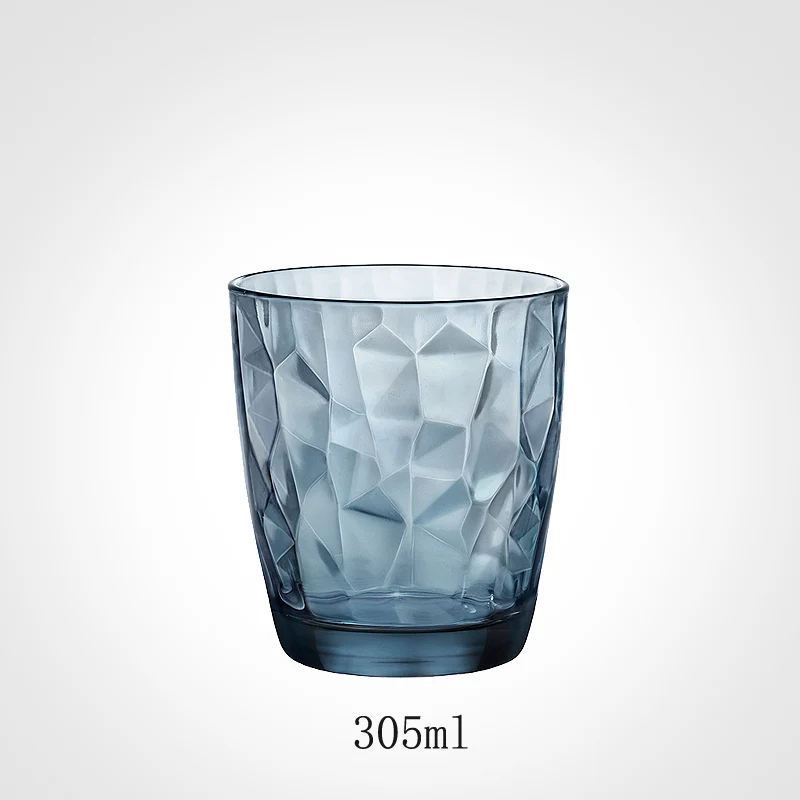 Европа без свинца оригинальность стеклянная чашка для воды цвет прозрачная чашка бытовые чашки для сока стеклянные рюмки чашка для напитков - Цвет: A9  Blue 92x85mm