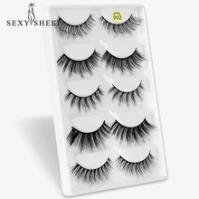 SEXYSHEEP 5 пар 3D накладные ресницы мягкие ресницы ручной работы натуральные накладные ресницы больше стилей для наращивания ресниц инструмент для макияжа глаз