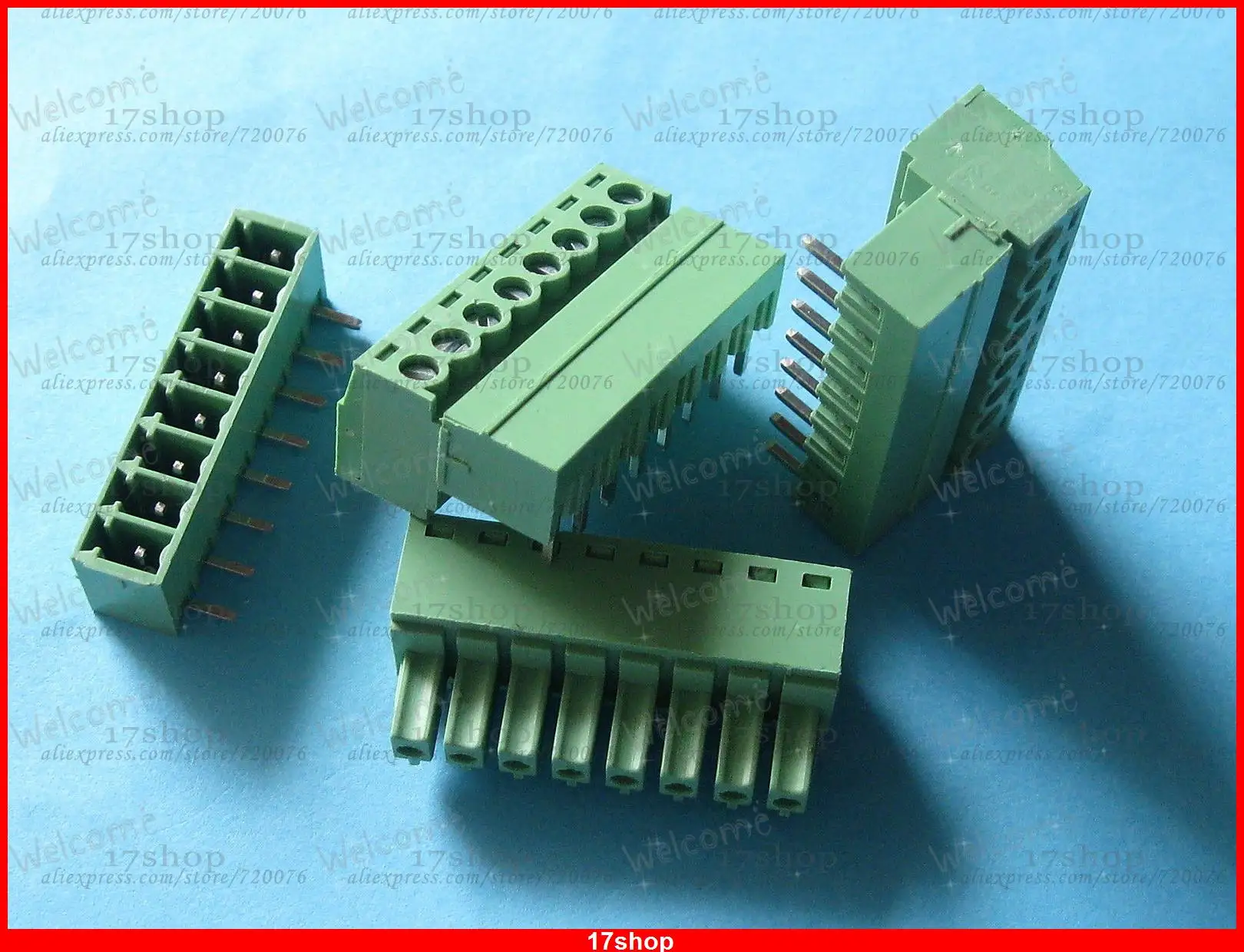 

50 pcs Pitch 3.81mm Angle 8way/pin Screw Terminal Block Connector Pluggable Type