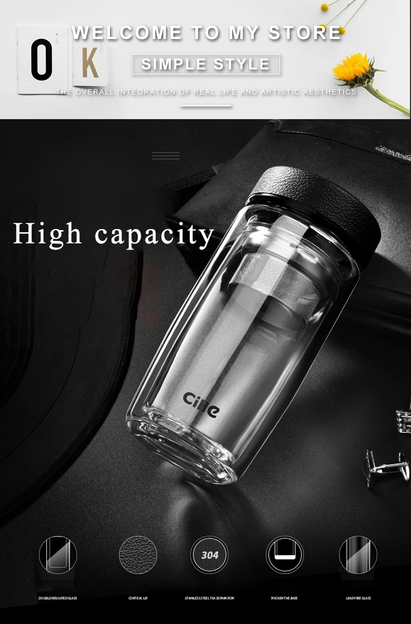  trinkflasche glass water bottle waterfles drinkfles butelka na wode free bpa plastic water bottles stainless steel thermal glass glass water (1)