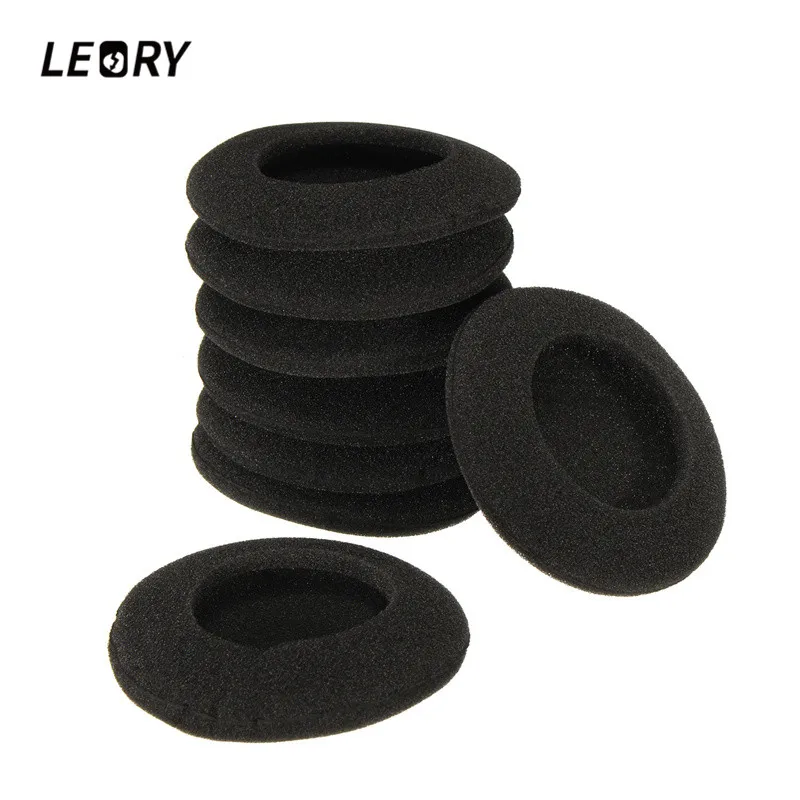 

LEORY Wholesale 8pcs Soft Foam Ear Pads 60mm 2.35'' Headset Headphone Earphone Sponge Ear Pads Black