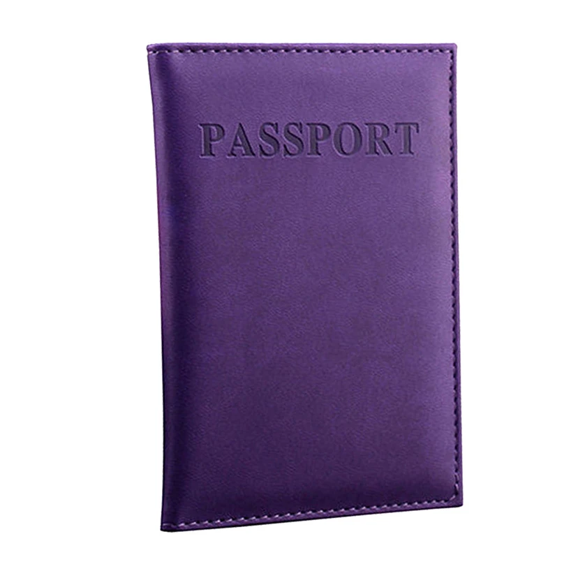 Aelicy, Одноцветный, для путешествий, кошелек, кожаный, с отделением для паспорта, чехол для карт, защитная крышка, кошелек, тонкий, Повседневный, для паспорта, книга для женщин, Men0 - Цвет: PK
