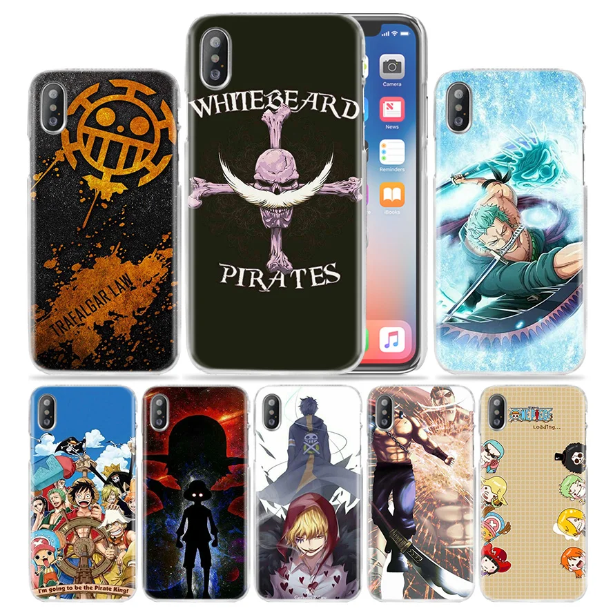 

Anime Case for iPhone XS Max XR X 10 7 7S 8 6 6S Plus 5S SE 5 4S 4 5C Clear Hard Plastic Coque Cover Phone Shell Luff One Piece