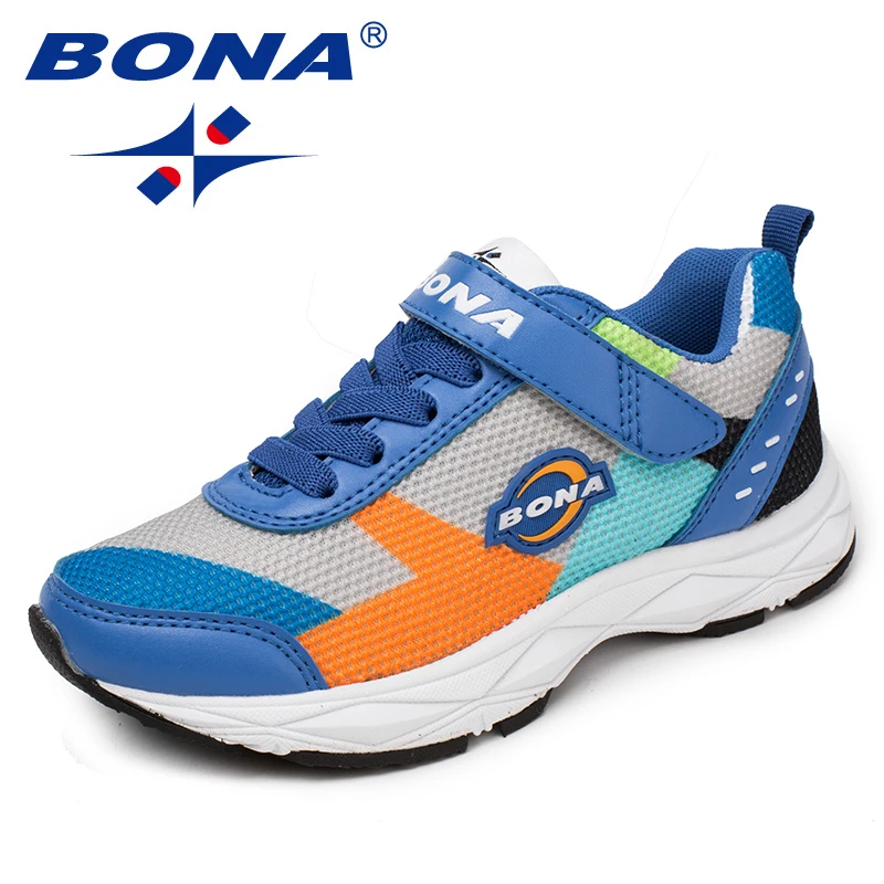 BONA Style Children Casual Shoes Mesh Boys Shoes Hook & Loop Girls Loafers Outdoor Fashion Sneakers