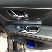 Welkinry авто чехол для Nissan X-TRAIL T32 2013 ABS хромированные подлокотник дверной переключатель стеклоподъемника Ручка отделкой