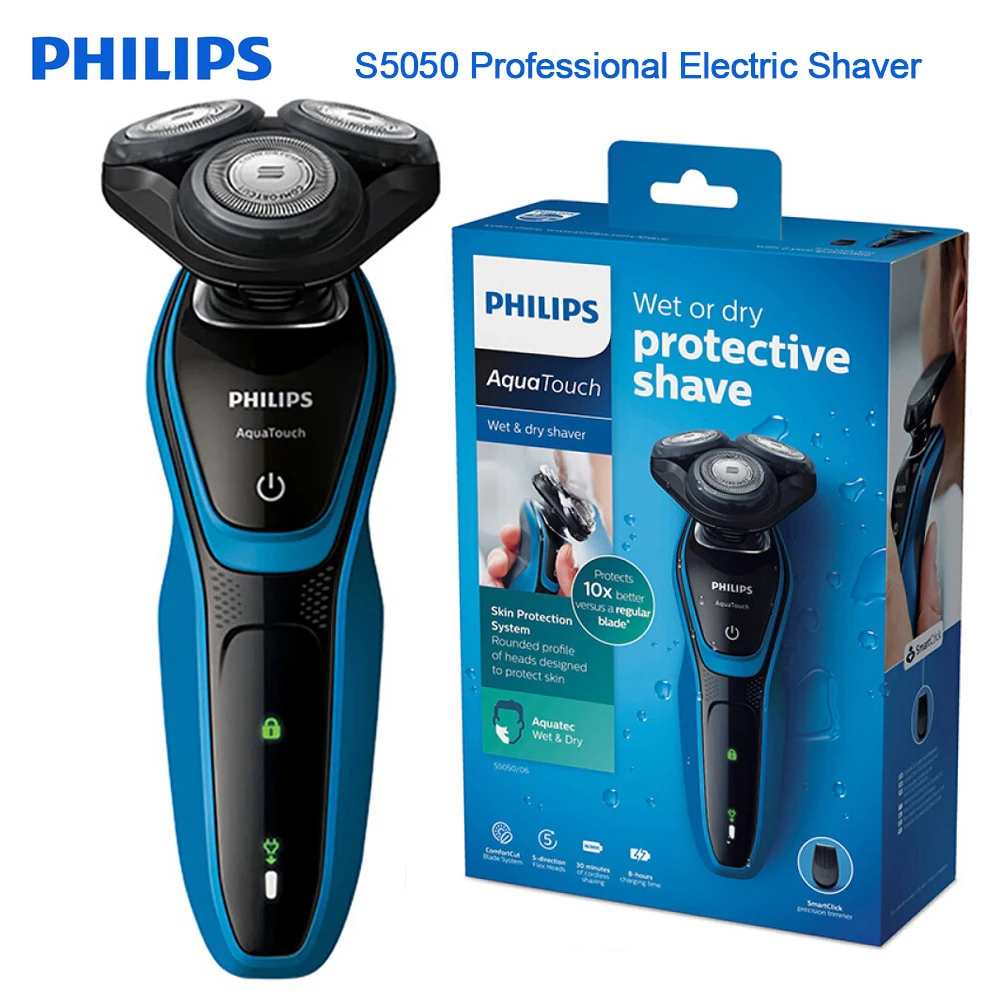 Online Afeitadora eléctrica profesional Philips S5050 máquina de afeitar completamente lavable con AquaTec sistema de protección de la piel húmeda y seca