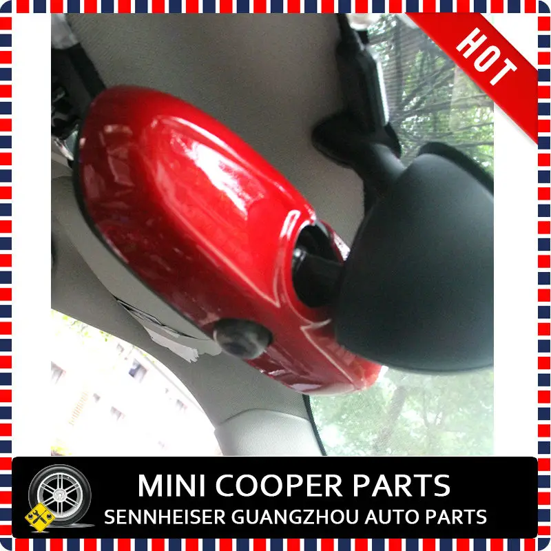 Последние mini cooper ABS Материал УФ-защитой внутреннее зеркало крышка мини Рэй Стиль красного цвета для Mini cooper F56(1 шт./компл
