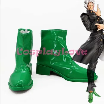 

Newest Custom Made Japanese Jojo Bizzare Adventure Kakyoin Noriaki Cosplay Shoes Long Boots For Christmas Halloween Festival