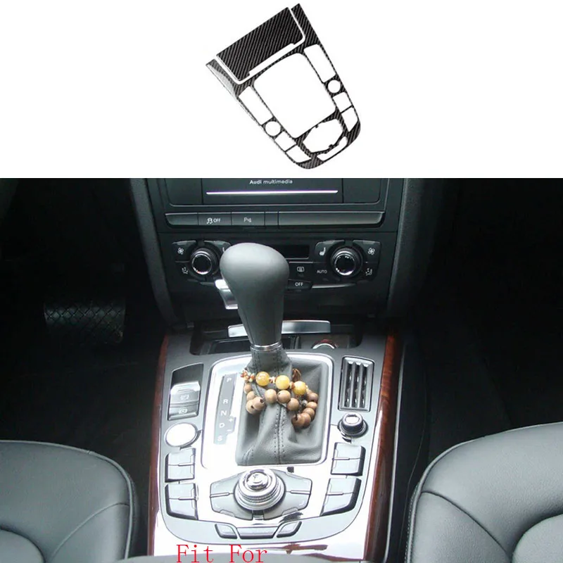 Best Price 2X100% Carbon Fiber Center Gear Shift Frame Cover Trim Voor Audi A4 B8 2009-2012 & a5 08-12 & Q5 09-12 Best Price 2X100% Carbon Fiber Center Gear Shift Frame Cover Trim Voor Audi A4 B8 2009-2012 & a5 08-12 & Q5 09-12