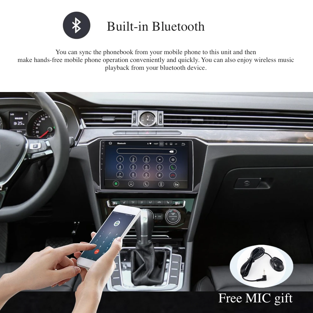 Cheap 10.2" IPS Screen Android 8.0/7.1 Autoradio 1 din GPS for VW Passat 2016 2017 Built-in Wifi BT RDS AUX USB Mirror-Link 8-core 3