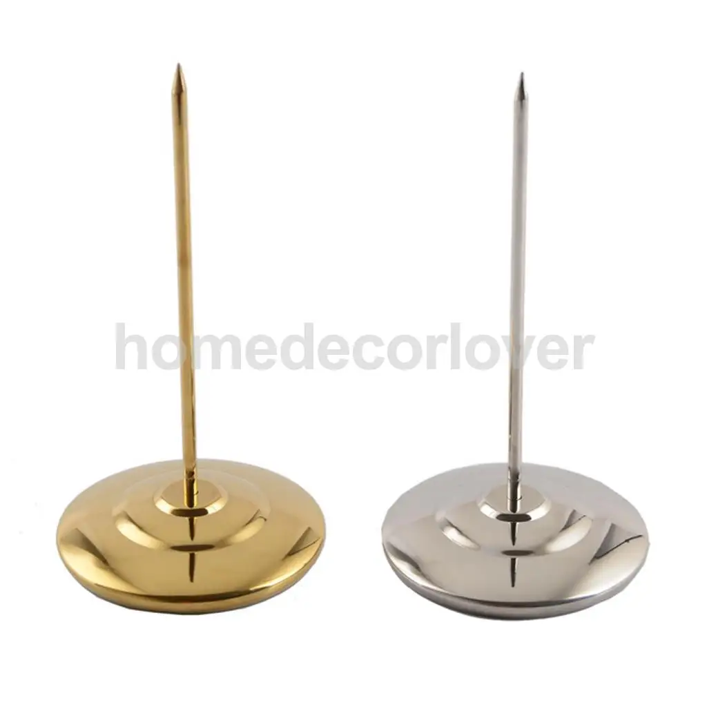 Check Spindle/Bill Spike/Food Orders/Cafe/Restaurants Bill Fork Silver