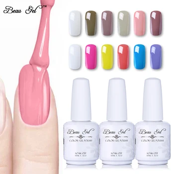 

Beau Gel 1pcs 15 ml Gelpolish Glitter Silver Soak Off Gel Polish UV LED Nail Varnish Mirror Nail Painting Polish Gel