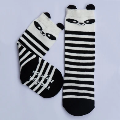 Гольфы для новорожденных девочек Totoro нескользящие хлопковые носки для маленьких девочек и мальчиков с рисунком кота из мультфильма и милых животных гольфы с рисунком лисицы для маленьких детей - Цвет: KH09