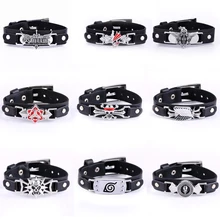 Мультфильм атака на Титанов Наруто Коноха Шаринган Наруто один кусок черный дворецкий Фея хвост смерти Примечание отбеливатель наручные мужские ювелирные изделия