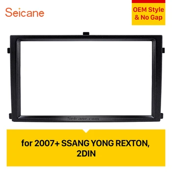 

Seicane 2 Din Car Radio Fascia Auto Stereo Interface Panel Plate Fitting Bezel Frame For SSANG YONG REXTON Dashboard