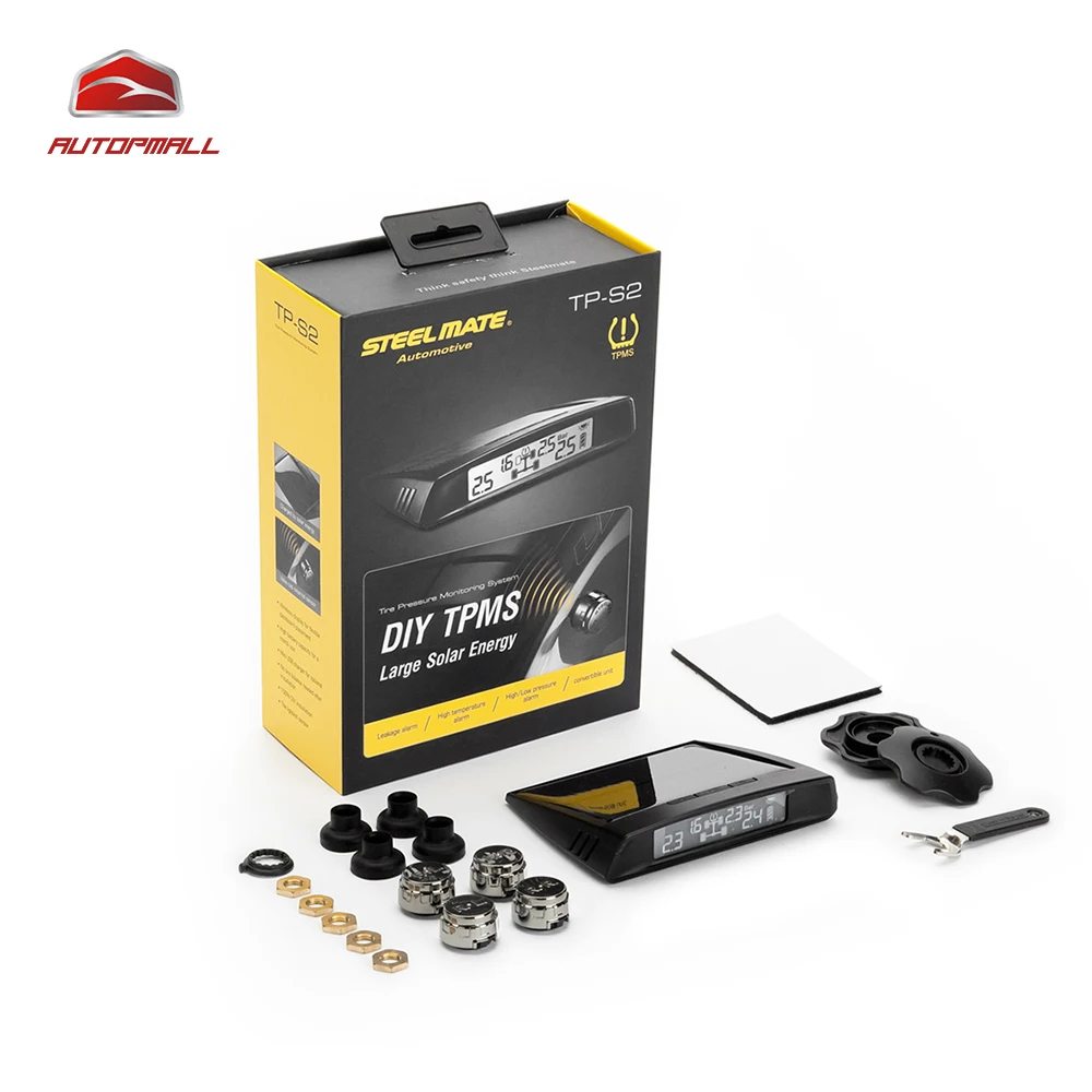 Wireless Car Tire Pressure Monitor TP S2 Solar Energy Mini USB Two Way
