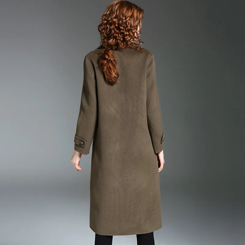 D'hiver Et Manches À Long Double Mode Manteau Solide Femmes 100 Face Laine Causalité Nouvelles Color Picture Automne De Longues tIwqFgAx