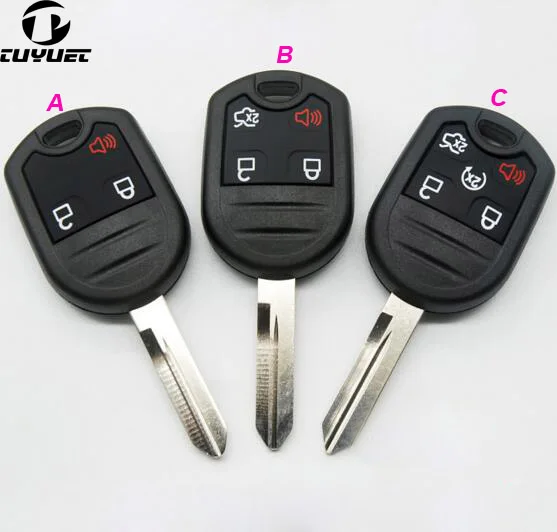 Replacement Uncut Blade Remote Key Shell for Ford Edge Raptor 5 Buttons Blanks Key Case