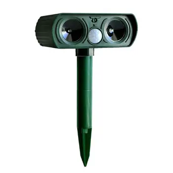 

New 1PCS Solar Repellent Cat Repeller Scarer Dual Ultra Deterrent Garden Animal Chaser
