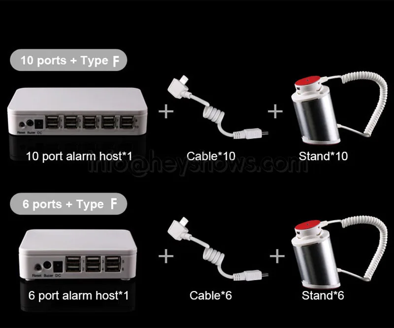 6 8 10 Порты сотовый телефон Anti-theft подставка для Iphone безопасности держатель мобильного телефона Анти охранной таблетки Anti Theft с тревогой