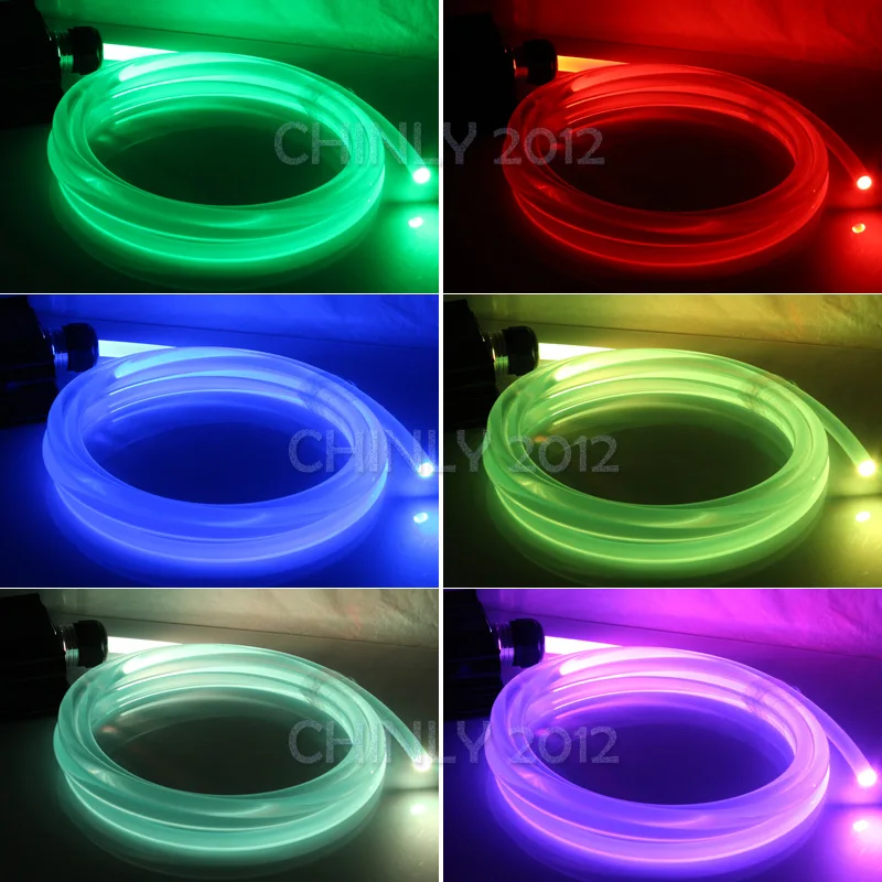 50meters 14.0mm Side Glow PMMA Fiber Optic Cable for led pool lights outline decoration