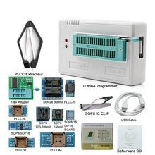 100% original minipro tl866ii plus tl866a tl866cs + 12 adaptadores eeprom universal bios usb programador frete grátis