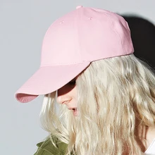 Регулируемые женские хлопковые бейсболки модные дизайнерские Snapback шляпы для девочек розовый, черный, белый