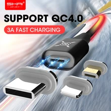 SIKAI 3A Магнитный зарядный кабель Micro USB C 3 в 1 для iPhone, магнитный Android кабель для быстрой зарядки и синхронизации данных, автомобильное зарядное устройство