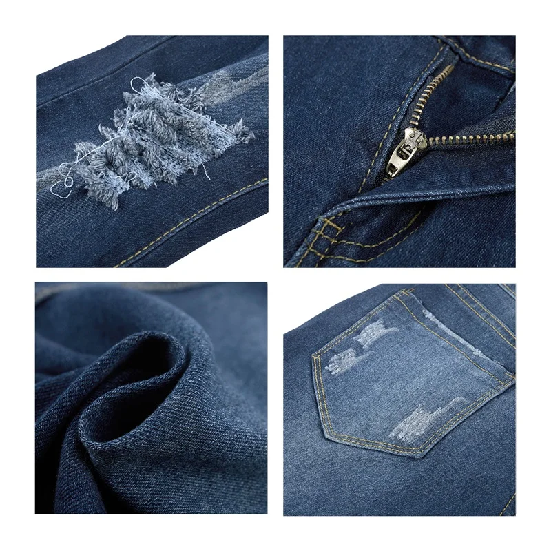 Новые-Женские винтажные рваные джинсы Slim Fit джинсы зауженные повседневные брюки Hole Pencil штаны брюки