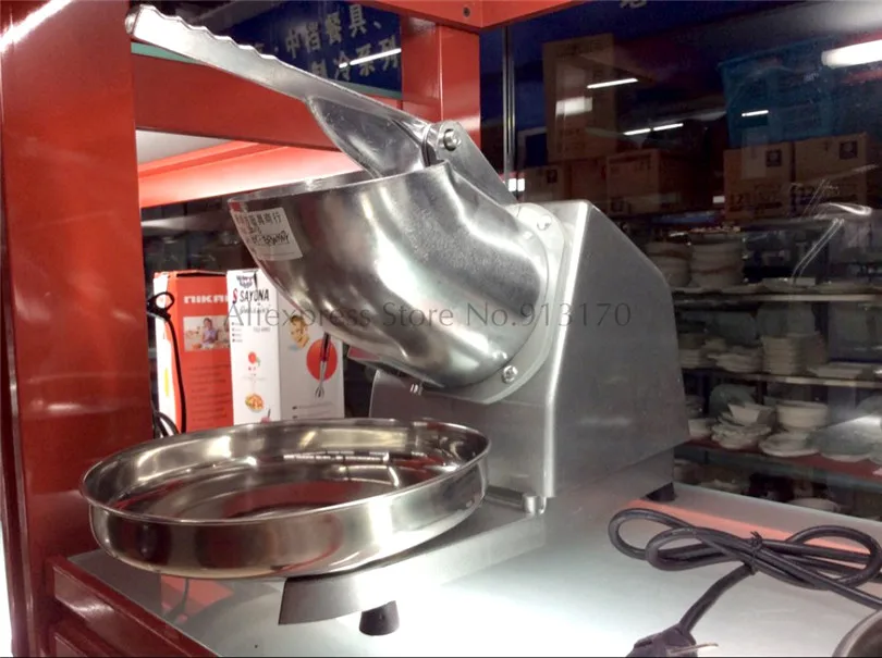 Электрическая дробильная машина для льда конусная дробилка 300 Вт с ручкой и чашей ice