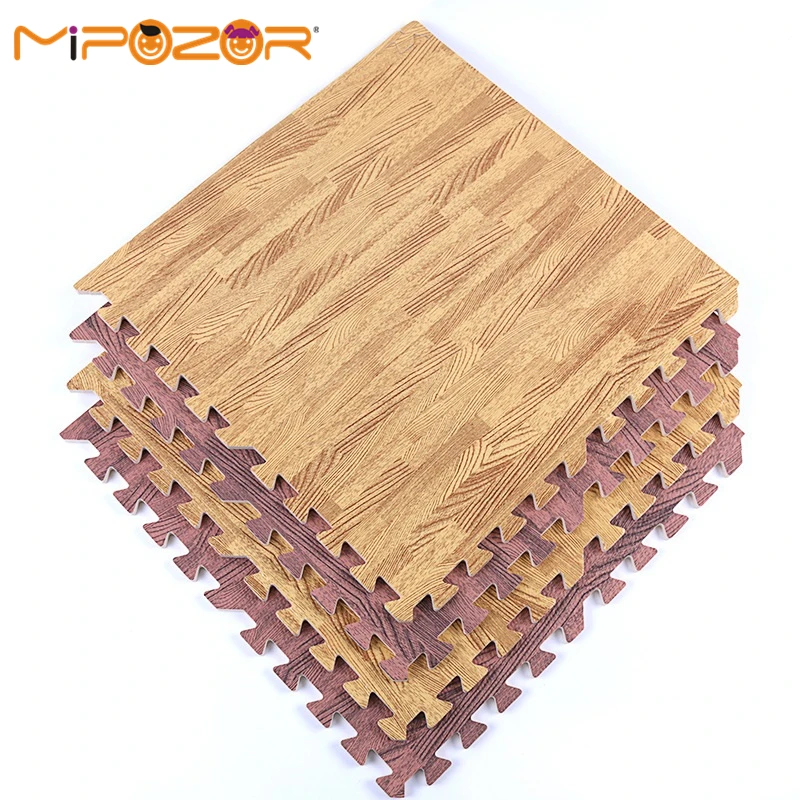 

Mipozor Soft EVA Foam puzzle Play Mat 9pcs/lot Wooden Styles Rug Interlock Floor Crawling Carpets Each30x30cm(12"x12") Thick 1cm