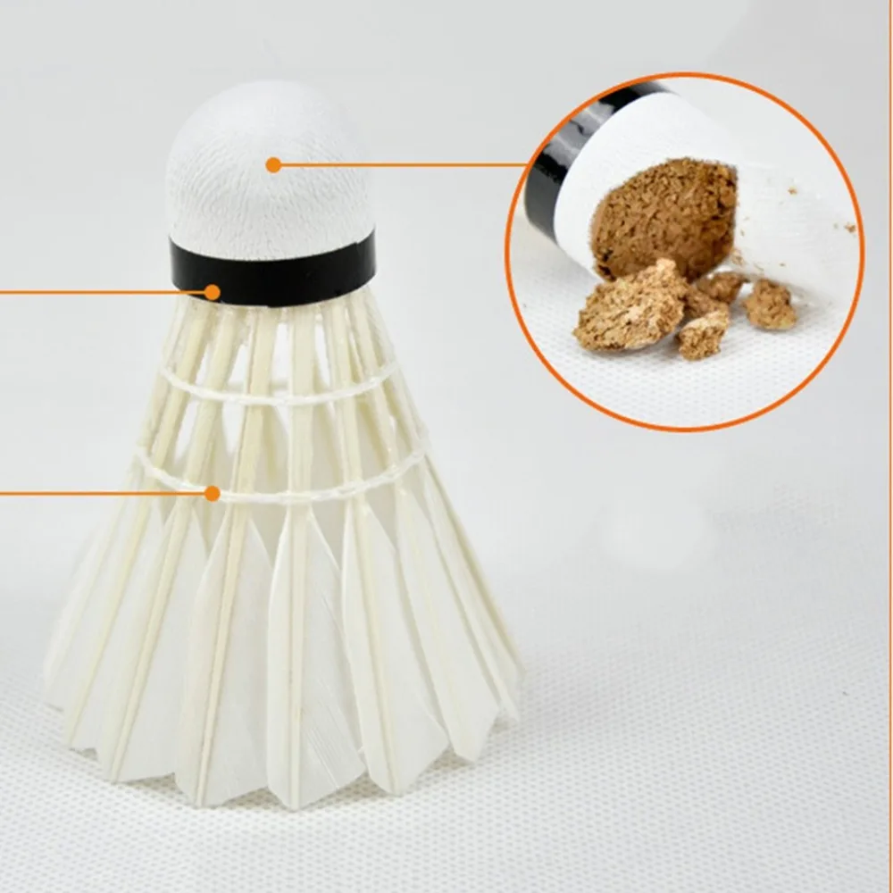 Venta caliente 3 unids/lote bádminton volante de pluma de ganso Badminton bolas deportes al aire libre bádminton Accesorios Venta caliente 3 unids/lote bádminton volante de pluma de ganso Badminton bolas deportes al aire libre bádminton Accesorios