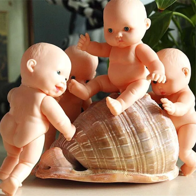 

Lol Dolls Toys Bjd Baby Reborn Silicone 11 cm Mini Simulation Baby Doll Boy With A Small JJ Palm Soft Rubber Baby 4 Expressions