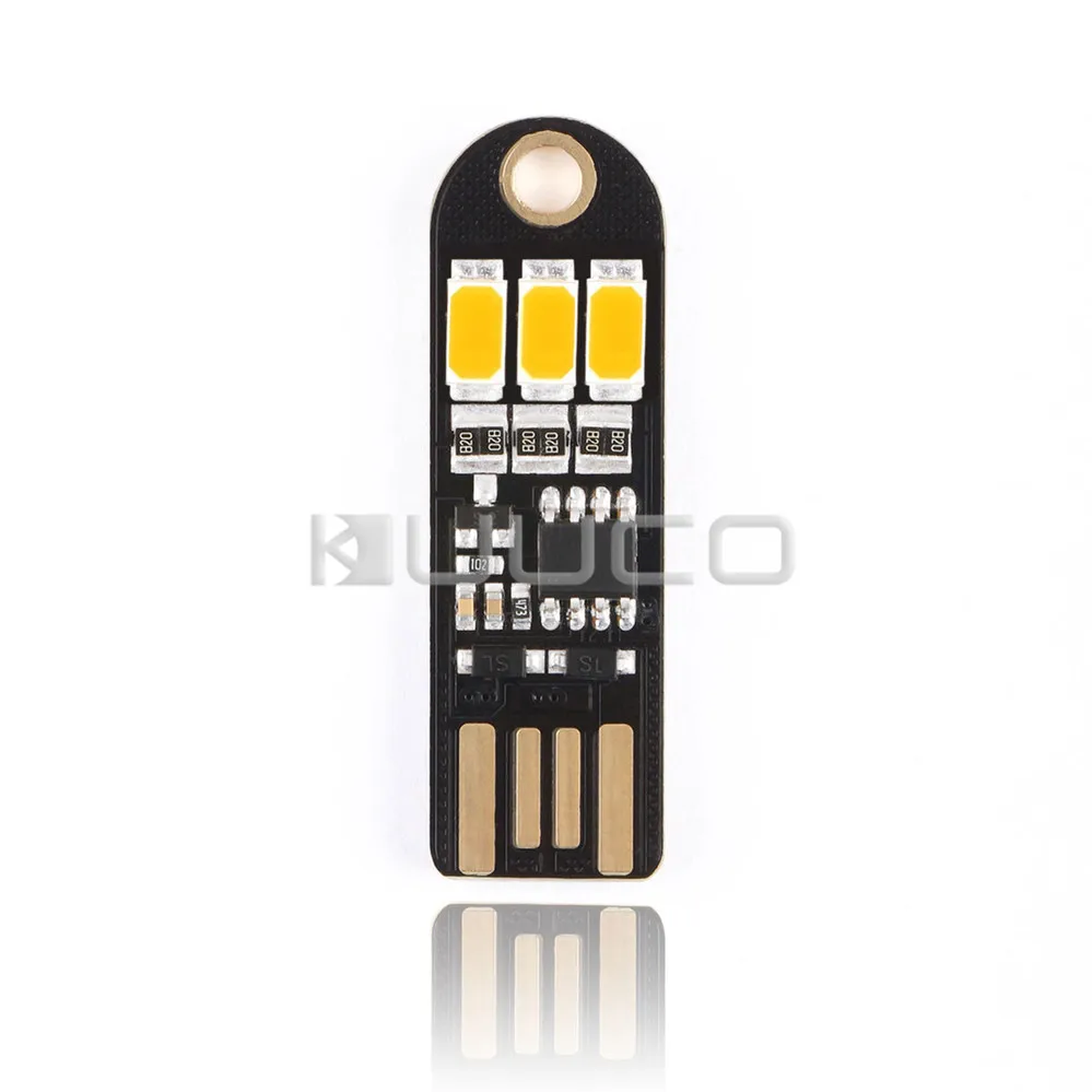 5 PCS/LOT Pocket Led Light USB Warm White Night Light Ultra-thin USB Energy-Saving Lamp for Power Bank Computer Laptop