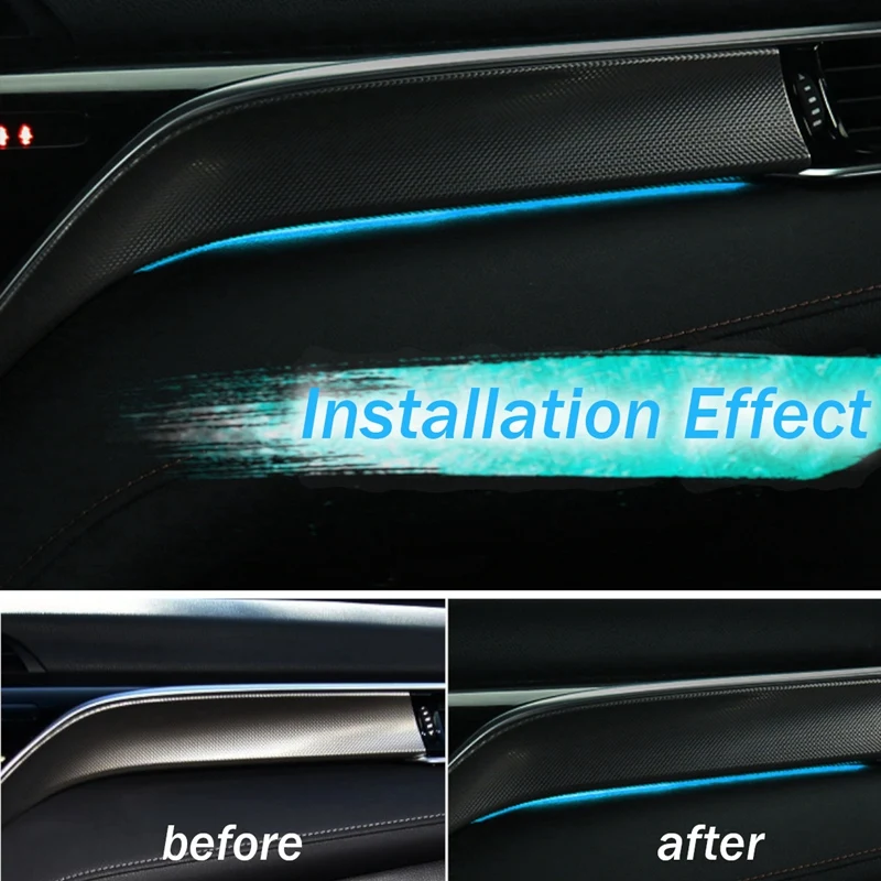 Декоративный светодиодный светильник для салона автомобиля с центральной консолью, атмосферный светильник для Toyota Camry