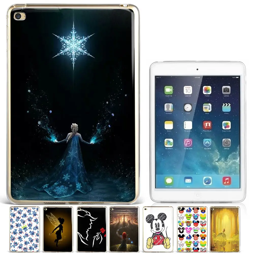 

Cartoon Mickey Mouse Stitch Princess Brave Merida Protective TPU Silicone Soft Tablet Case Cover For Apple iPad 2 3 4 Generation