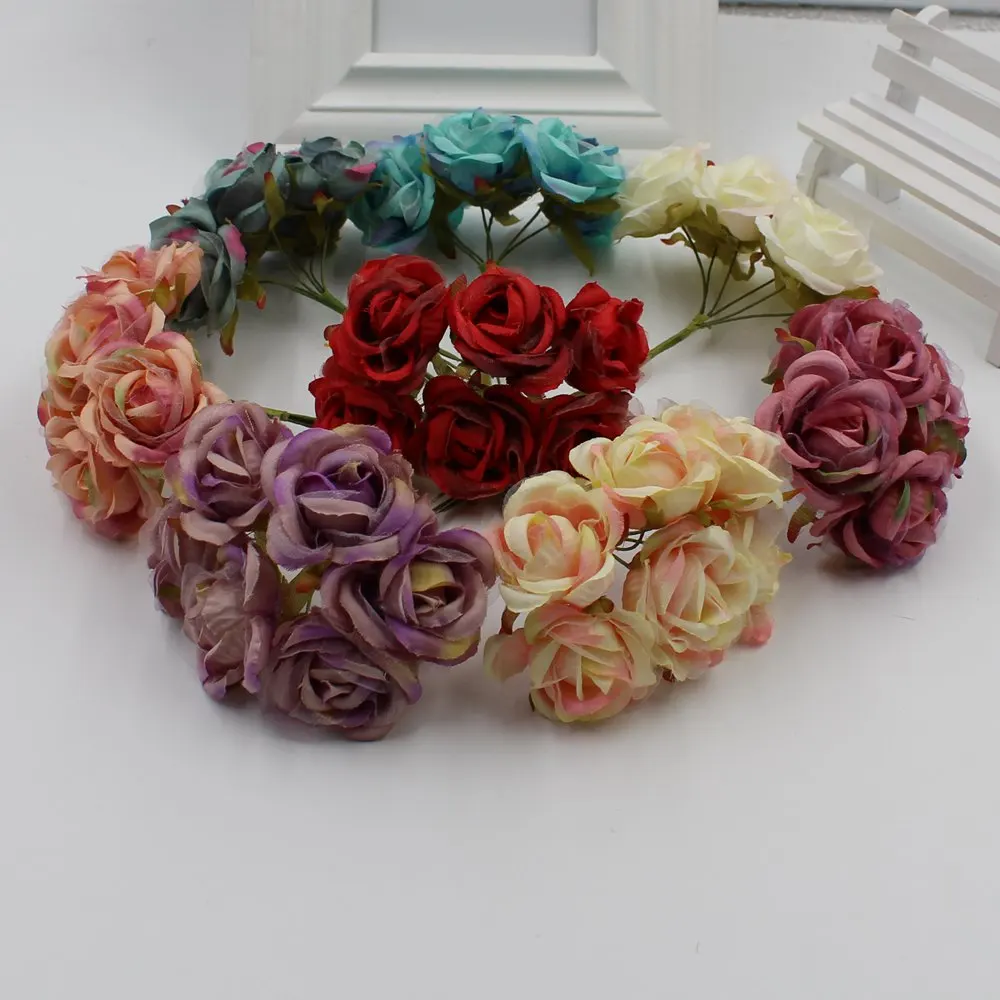 new 30pieces / batch decoration silk mini flower artificial rose