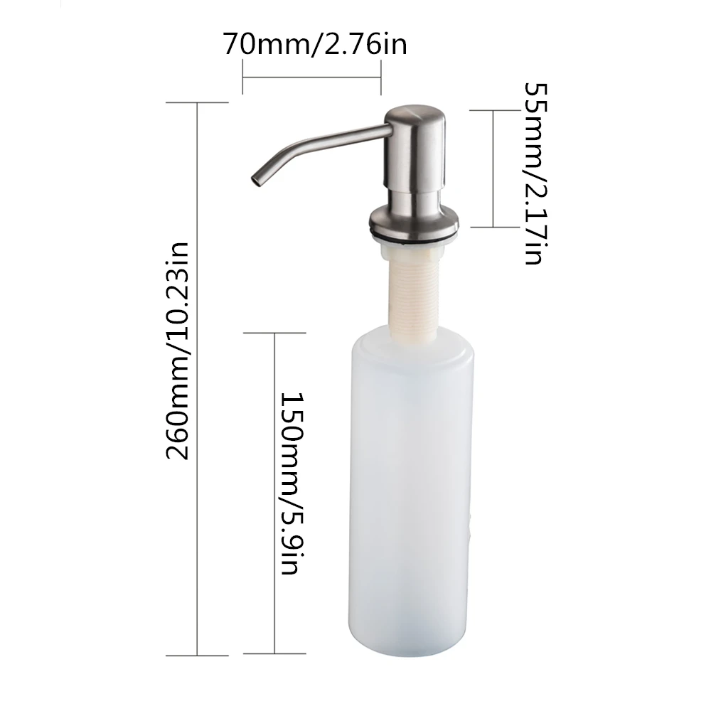 Bathroom Kitchen Hand Soap Dispensers Spray Liquid Soap Dispensers Plastic Bottle Kitchen Sink Replacement Bottle6