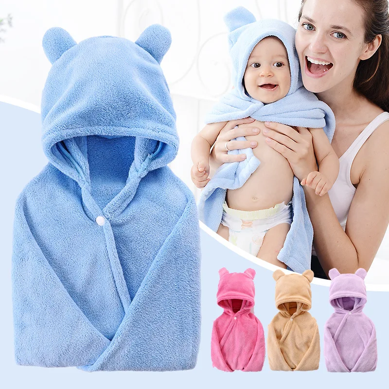 Cotton Baby Care Hooded Bath Towel Toddler Blankets Baby Kids Poncho Towels Stuff 65*110cm Baby Hooded Bath Towel Washcloth