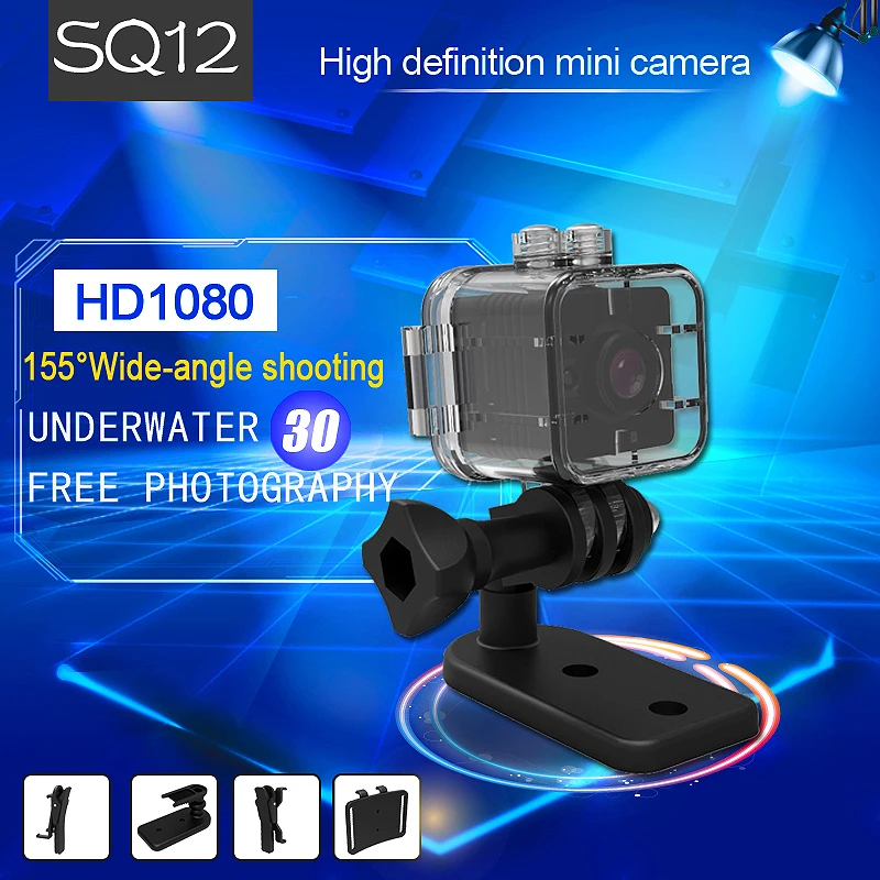 Wsdcam SQ12 мини ip-камера HD 1080P водонепроницаемый широкоугольный объектив видеокамера Спорт DVR инфракрасное ночное видение микро камера маленькая камера s