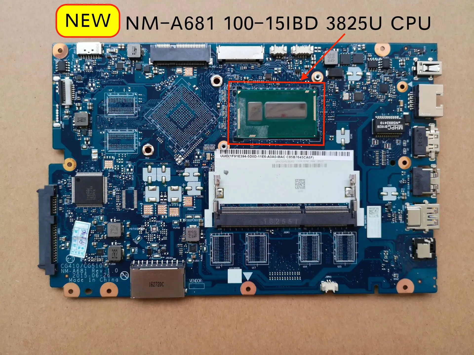 For Lenovo 100-15IBD Laptop Motherboard I5-5200U Processor CG410//CG510 NM-A681