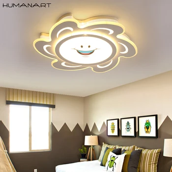 

Sun smile modern Led ceiling light for Children's room bedroom Acrylic remote control lighting ceiling lamp home decoration