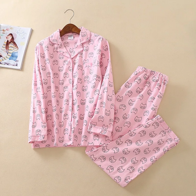 Милые пижамы из хлопка с розовой уткой, женские милые сексуальные пижамы с длинным рукавом, mujer, зимние теплые домашние пижамы из хлопка