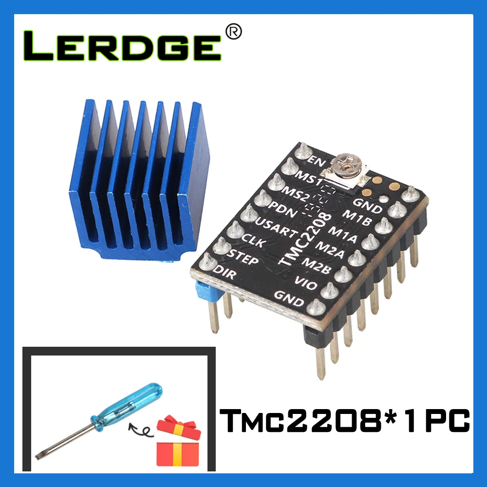 Драйвер шагового двигателя LERDGE TMC2208 сверхтихий драйвер для 3D принтера с новыми