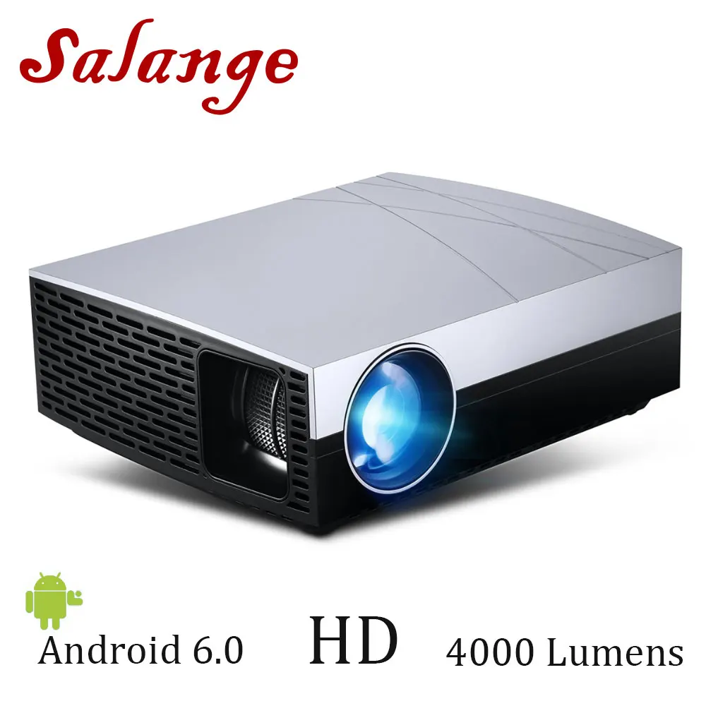 

Salange F20 LED Projector,Optional Android Projector Suppor 4K,AC3 4000Lumens 1280*800 HDMI,VGA,1080P,HIFI Speaker Home Theater