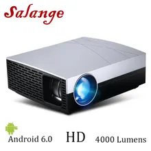 Salange F20 LED Projector,Optional Android Projector Suppor 4K,AC3 4000Lumens 1280*800 HDMI,VGA,1080P,HIFI Speaker Home Theater