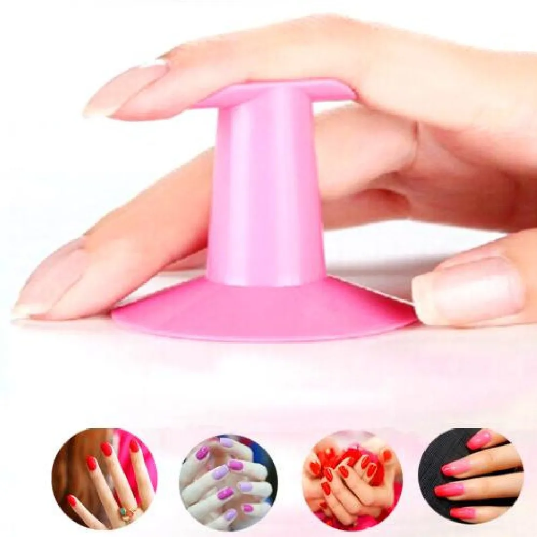 Топ Дизайн ногтей розовый поддержка пальцев подставка держатель для гель-лака 3D Цветочная живопись рисунок Покрытие Pro салонные аксессуары